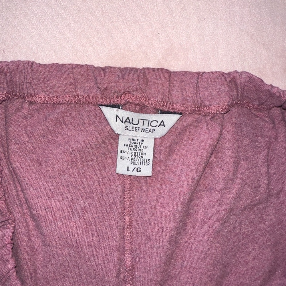 Nautica Sleepwear Purple Lounge Pajama Shorts with Elastic Waist, Size L - Picture 6 of 6